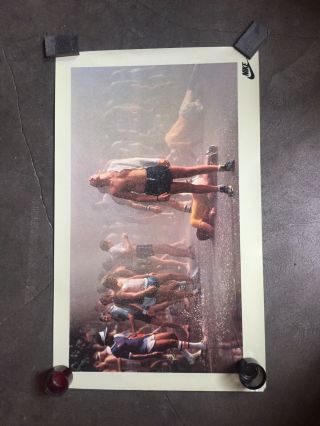 Vintage Nike Poster " Battle Of Atlanta " 36” X 22 " Marathon Running Photo 1978