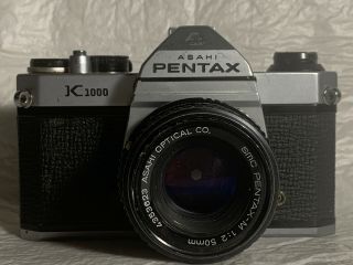 Vintage Pentax K1000 Se Camera Body,  50mm Lens Asahi
