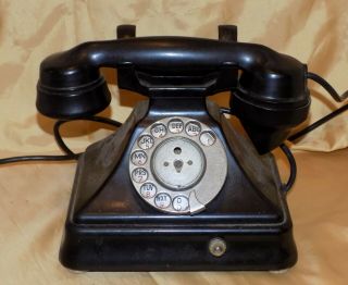 Vintage Siemens Brothers Obsolete For Updating Black Bakelite Pyramid Telephone