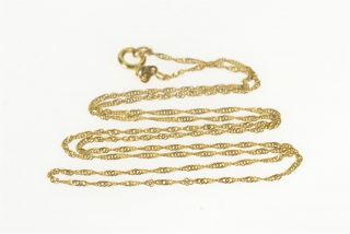 14k 1.  1mm Sprial Rolling Chain Curb Link Necklace 18.  25 " Yellow Gold 26