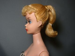 Vintage 1961 BLONDE 5 PONYTAIL BARBIE DOLL in Suit 5