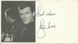 Roger Moore James Bond Vintage Signed Envelope D.  2017