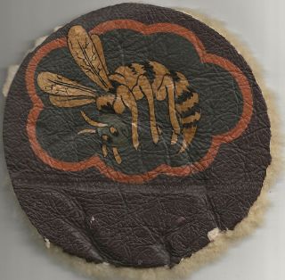 Ex/rare Wwii " 43rd Fighter Squadron " Patch - Leather