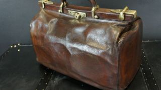 Vintage Leather Gladstone Bag By Moynat