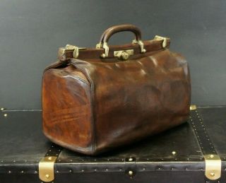 Vintage Leather Gladstone Bag by Moynat 3