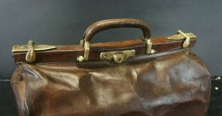 Vintage Leather Gladstone Bag by Moynat 4