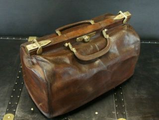 Vintage Leather Gladstone Bag by Moynat 7