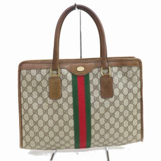 Authentic Vintage Gucci Business Bag Light Brown Pvc 700962