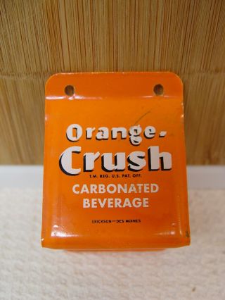 Vintage Orange Crush Soda Painted Metal Advertising Wall Mount Bottle Opener