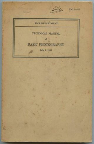 Wwii 1941 Us Army Air Corps Technical Book Tm 1 - 219 Basic Photography 5