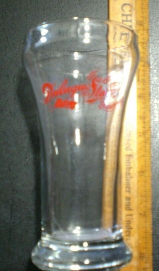 Vintage Dubuque Star Brewing Co.  Acl Enamel Sham Shell Beer Glass Iowa 1950 