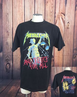 Vintage 1994 Metallica Concert Giant Brand T Shirt Hammer Of Justice Crushes You