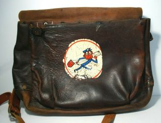 Vtg 1959 Bona Allen Us Mail Leather Bag Satchel Mr.  Zip Usps Antique