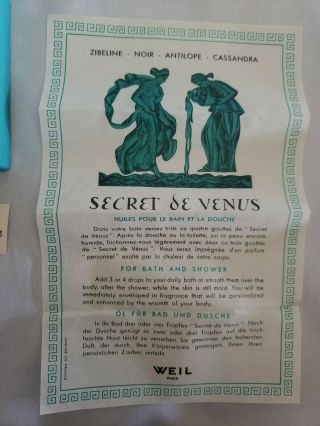 Vintage Secret de Venus Perfume Oil.  4 fl oz.  Never been opened.  Rare find 5