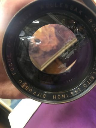 Vintage Wollensak Diffused Focus Verito 14 1/2 inch F - 4 lens. 2