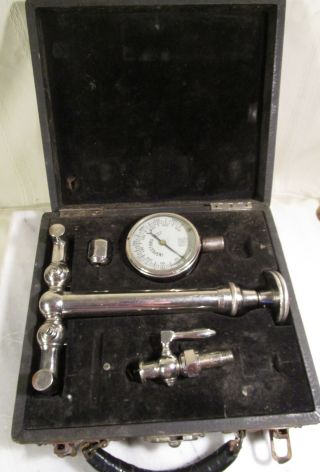 Vintage Inspectors Testing Steam Pressure Gauge System Ashcroft Ny