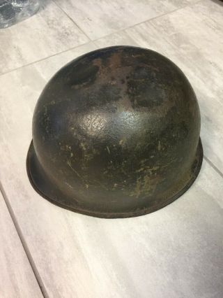 Vintage Ww2/post War Us Military Army Steel Pot Helmet