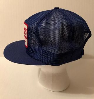 VTG 80s FORD ENGINES PATCH ALL MESH TRUCKER HAT BLUE K PRODUCTS USA UNWORN 3