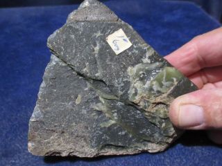 Wyoming Nephrite / Jade,  1.  16 Lbs.  Rare,  Vintage Stock.  Windslick,  Tool