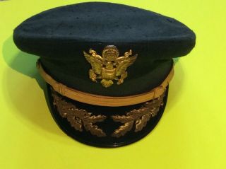 Hat Ww2 Us Army Officer Dress Flight Ace Brand Hat.  Shows Age But Still Great