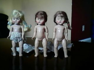 Vintage Ginny Dolls 3 Nude With
