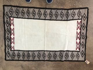 Fine Old Navajo Teec Nos Pos Southwestern Weaving Rug 54 X 36” (Rare Open Field) 2