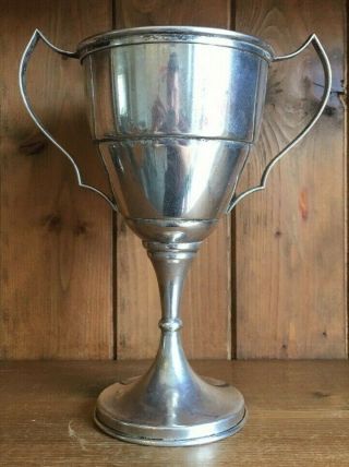 Not Engraved Vintage Large Silver Plate Trophy,  Trophies,  Loving Cup,  Trophy