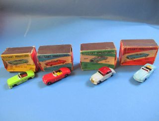 Vintage Die Cast Marx Linemar Elegant Miniatures Sports Cars