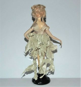 VINTAGE 1920 ' s WAX over COMPOSITION Bisque Arms Silk Dress FASHION DOLL 5