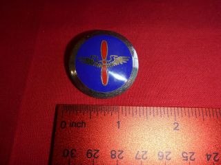 Wwii Ww2 Us Army Air Corps Force Propeller Red Prop Round Enamel Pin Badge