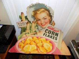 Vintage Kellogg’s Corn Flakes Cardboard Store Display