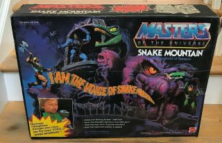 Vintage Masters Of The Universe He - Man Snake Mountain Playset Box Motu