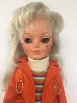 Vintage Italy Furga ALTA MODA Doll SIMONA in Orange Pantsuit plus Jumper Dress 3