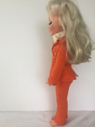 Vintage Italy Furga ALTA MODA Doll SIMONA in Orange Pantsuit plus Jumper Dress 6