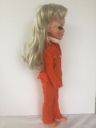 Vintage Italy Furga ALTA MODA Doll SIMONA in Orange Pantsuit plus Jumper Dress 7