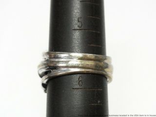 1.  10ctw Fine Diamond 14k White Gold Ring Ladies Vintage Triple Engagement Sz 5.  5 12
