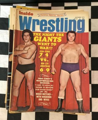 43 Vintage Early 70s Wrestling Magazines Wrestling Revue,  Inside Wrestling Andre
