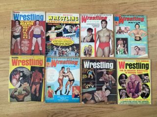 43 Vintage Early 70s Wrestling Magazines Wrestling Revue,  Inside Wrestling Andre 2