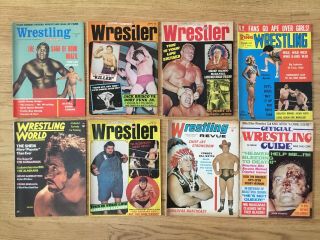 43 Vintage Early 70s Wrestling Magazines Wrestling Revue,  Inside Wrestling Andre 4