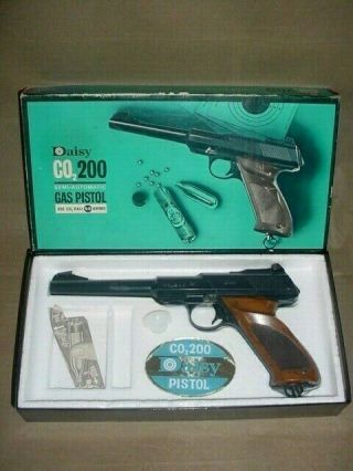 Vintage Daisy Co2 200 Semi Automatic Gas Bb Pistol W/ Box