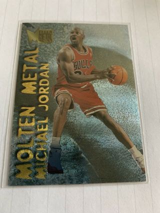 1996 - 97 Fleer Metal Molten Metal 18 Michael Jordan Rare 90 