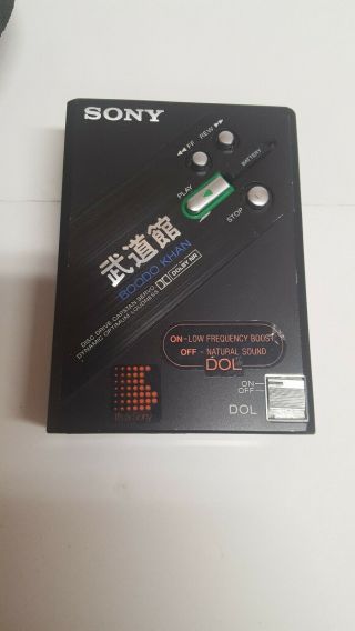 Sony Dd - 100 “boodo Khan” Cassette Player Walkman Black Vintage Radio Stereo