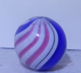8647m Vintage German Handmade Peppermint Swirl Marble.  72 Inches