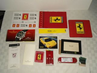 Ferrari Ephemera Pen Mouse Pad Badge Stickers Picture Frame Nos Vintage