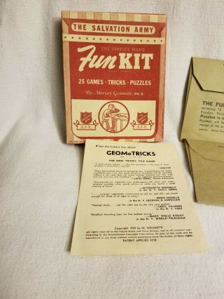 World War II Salvation Army Service Man ' s Fun Kit 1942 5