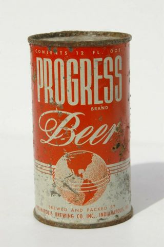 Rare Progress Instructional Oi Flat Top Beer Can Indianapolis Indiana Irtp