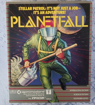 Planetfall - Vintage Infocom Game For Amiga - Grey Standard Packaging.
