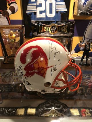 Tampa Bay Bucs Signed Autographed F/s Proline Helmet Sapp Lynch Evans Pics Rare