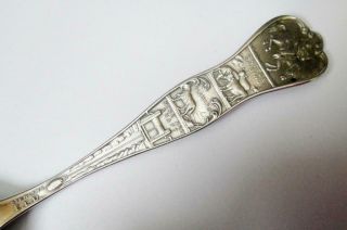 Antique Sterling Silver Souvenir Spoon,  Detailed Underground Mining,  Denver,  1905 5