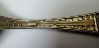 Antique Sterling Silver Souvenir Spoon,  Detailed Underground Mining,  Denver,  1905 8